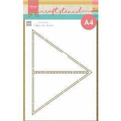 Marianne D Mask Stencil - Anja‘s Triangle card PS8131 A4*