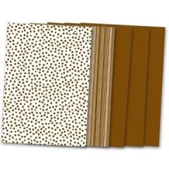 Perkament papier: Chocolate brown, dots & stripes (AFGEPRIJSD)