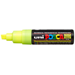 Uni Posca Verfmarker - lijndikte: 8mm - Neon Geel (F2) *