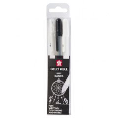 Sakura • Gelly roll gelpen Zwart, Wit & Transparant 3stuks