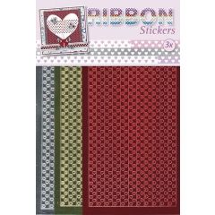 Ribbon (lint) stickers - Hearts Mirror (AFGEPRIJSD)