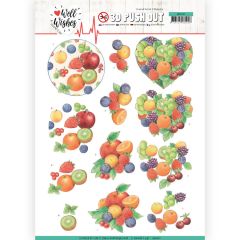 3D Pushout - Jeanine's Art - Happy Birds - Well Wishes - Fruits