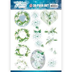 3D Pushout - Jeanine's Art - The colours of winter - White winter flowers