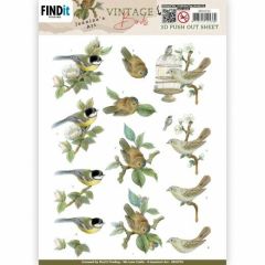 3D Push Out - Jeanine's Art - Vintage Birds - Birdcage (SB10750)