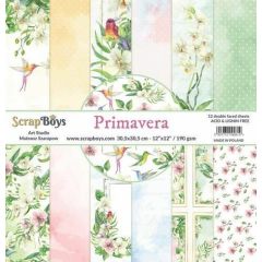 ScrapBoys Primavera paperset 12 vl+cut out elements-DZ PRIM-08 190gr 30,5cmx30,5cm