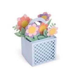Sizzix Thinlits Die Set - 12PK Card in a Box Flower Basket - Lynda Kanase (663578)*