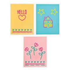 Sizzix Thinlits Die set - 6PK House Heart Flower&Star Stitchlits - Jordan Caderao (10-19) 663622  (AFGEPRIJSD)