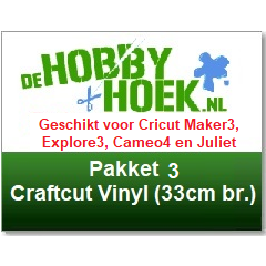 Starterspakket 3 - Craftcut vinyl (op 33cm breed) (Voor Cricut Maker 3, Explore3, Cameo4 en Siser Juliet)