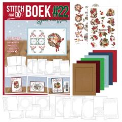 Stitch And Do Boek A6 25 - Reddish Flowers