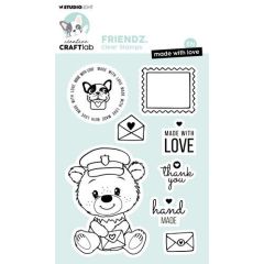 Studio Light Clear Stamp EN Made with love Friendz nr.709 CCL-FR-STAMP709 141x96mm *