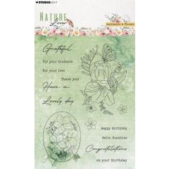 Studio Light Clear Stamps Sentim. & florals Nature Lover nr.593 SL-NL-STAMP593 99x139x3mm *