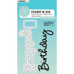 Studio Light Stamp & Cutting Die Happy birthday Sweet Stories nr.80 SL-SS-SCD80 106x36mm (117018/0800) *