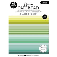 Studio Light Unicolor paper pad Shades of green Essent. nr.156 SL-ES-UPP156 148x210x8mm (117018/0708) *
