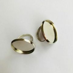 Vinger ring 25mm Top (voor epoxy) 2 st (platinum) (12332-3222)