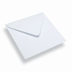 Enveloppen Vierkant Wit (14x14cm) (10 stuks) (met driehoekige vouwrand)