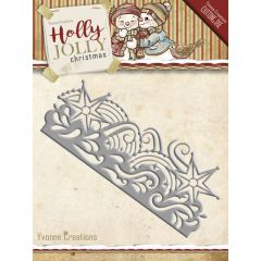 Die - Yvonne Creations - Holly Jolly - Snowflake Border (AFGEPRIJSD)